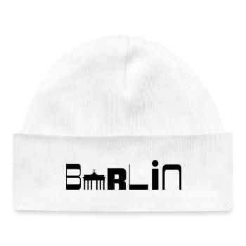 Style urbain berlinoise – Conception minimale de la ville - Bonnet bébé bio - blanc - Devant