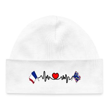 Centre-Val de Loire Heartbeat, France - Bonnet bébé bio - blanc - Devant