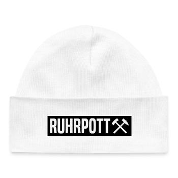 Ruhrpott - Ruhr Pott - Zeche - Zollverein - NRW - Baby Organic Beanie - white - Front