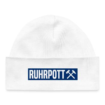 Ruhrpott - Ruhr Pott - Zeche - Zollverein - NRW - Baby Organic Beanie - white - Front
