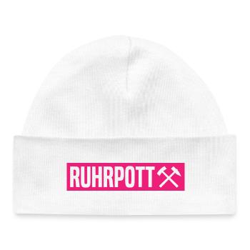 Ruhrpott - Ruhr Pott - Zeche - Zollverein - NRW - Baby Organic Beanie - white - Front