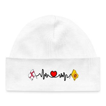 Lancashire & England Heart Rate - Baby Organic Beanie - white - Front