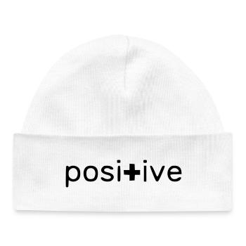 Positif - Bonnet bébé bio - blanc - Devant