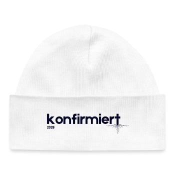 Confirmation 2026 – Gift I Modern Shirt - Baby Organic Beanie - white - Front