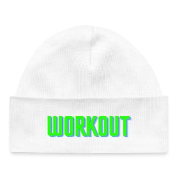 Workout Quote Minimalist - Baby Organic Mütze - Weiß - Vorne