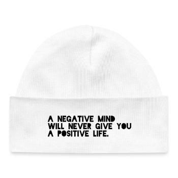 Dicton motivationnel anglais - Bonnet bébé bio - blanc - Devant