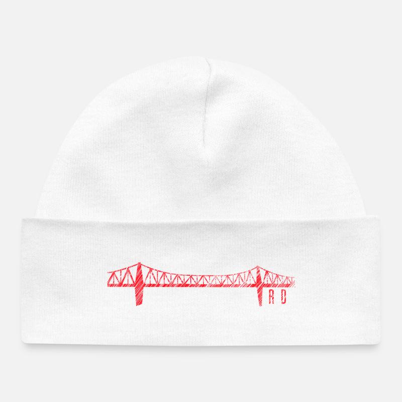 Rendsburg High Bridge Scribble Design – RD Skylin - Baby Organic Beanie - white