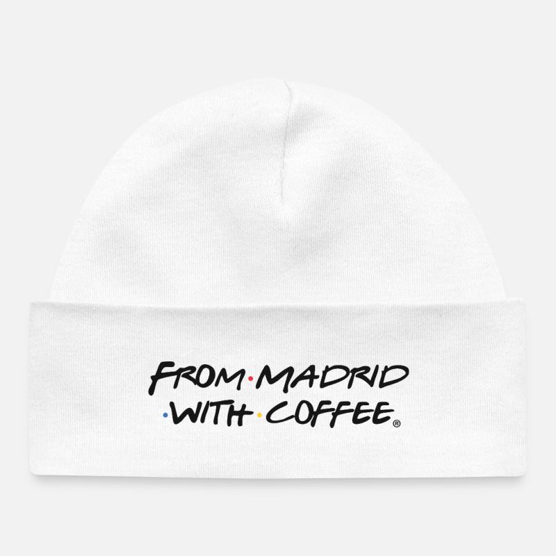 L’AMOUR DU CAFÉ À MADRID - Bonnet bébé bio - blanc