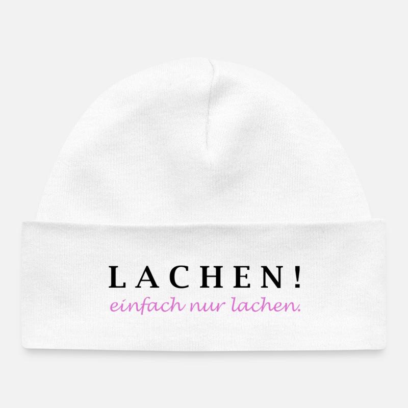 lachen! einfach nur lachen. - Baby Organic Mütze - Weiß