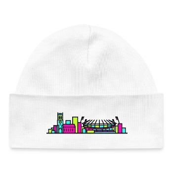 Wolverhampton City Skyline St Peter's Line Art - Baby Organic Beanie - white - Front