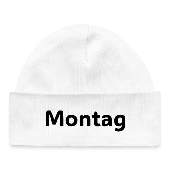 Motivations Montag Wochenstart - Bonnet bébé bio - blanc - Devant