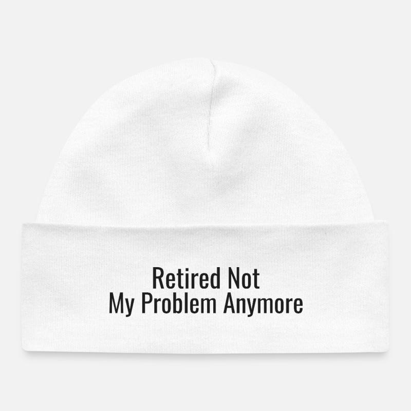 Retraite : PasPlusMonProblème - Bonnet bébé bio - blanc