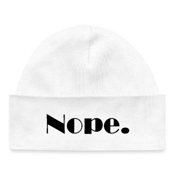 Nope. - Baby Organic Mütze - Weiß - Vorne