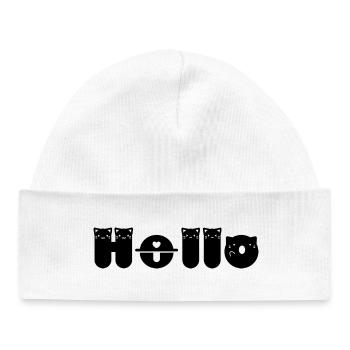 Bonjour Chat - Bonnet bébé bio - blanc - Devant
