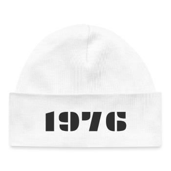 1976 - Baby Organic Beanie - white - Front