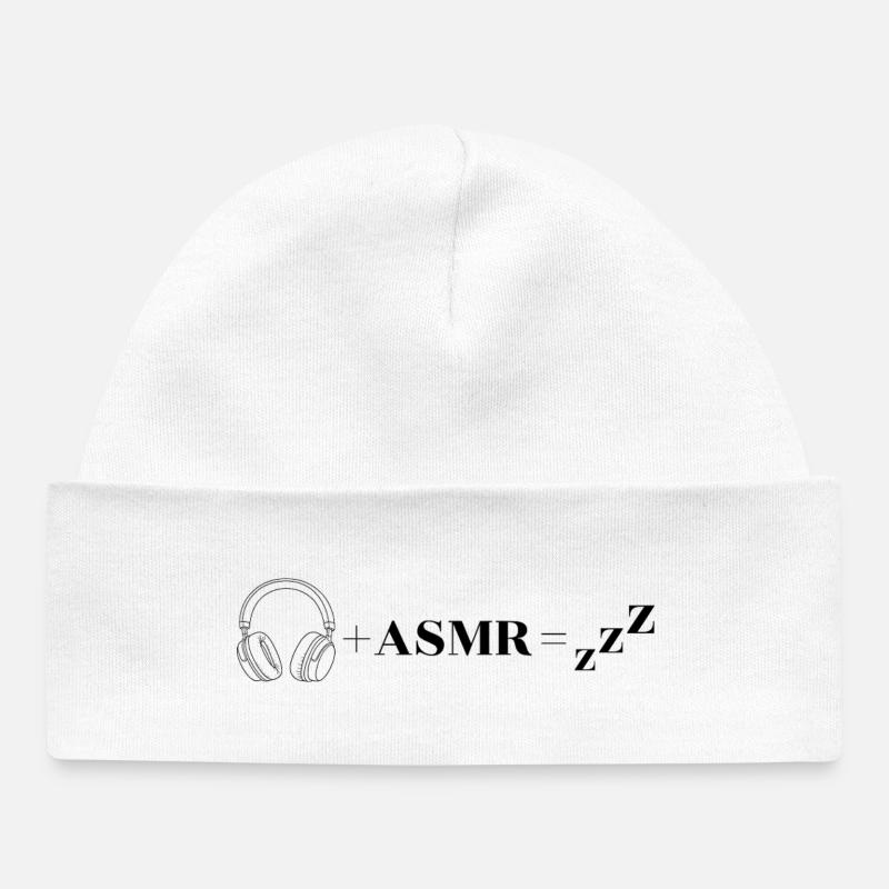 ASMR Sleep Math : 🎧 + ASMR = Zzz - Bonnet bébé bio - blanc