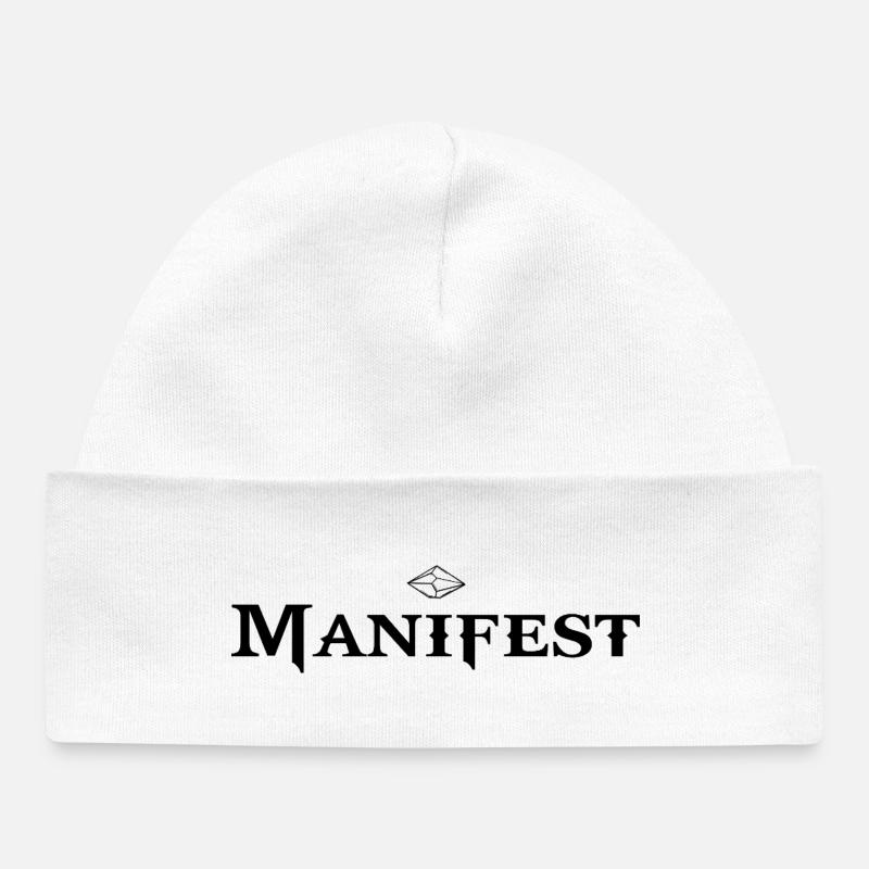 MANIFESTO – Create from within - Baby Organic Beanie - white