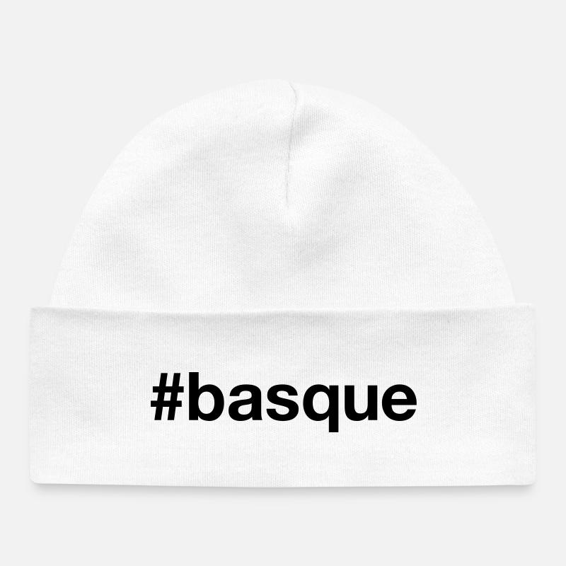 BASQUE Basque Country Hashtag - Baby Organic Beanie - white