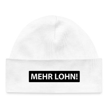 mehr lohn! - Baby Organic Mütze - Weiß - Vorne