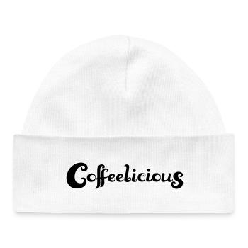 Coffeelicious (en anglais seulement) - Bonnet bébé bio - blanc - Devant