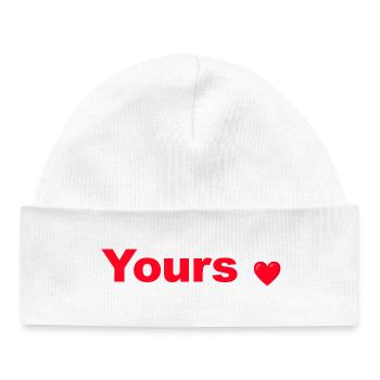 Coeur animé Design élégant - Bonnet bébé bio - blanc - Devant