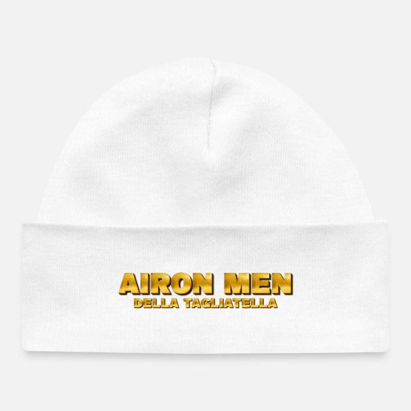 Nouilles Airon Hommes - Bonnet bébé bio - blanc