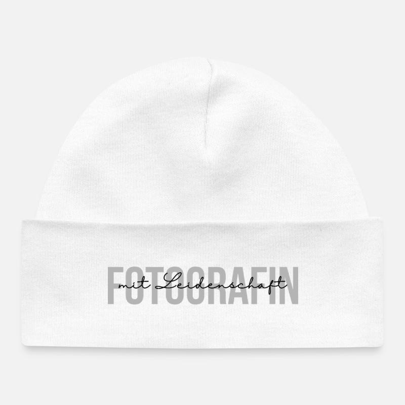 Photographe passionné - Bonnet bébé bio - blanc