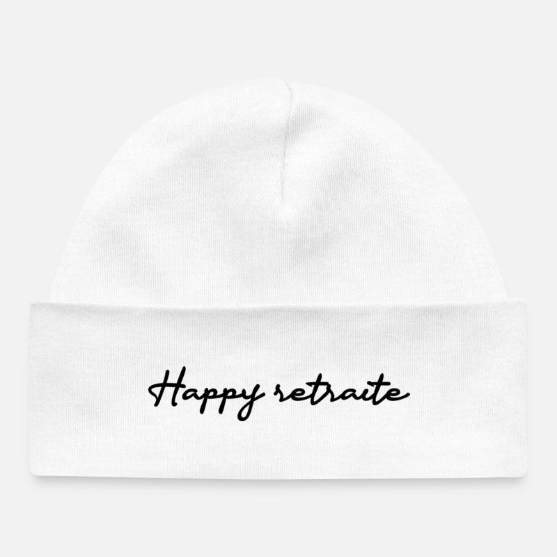 RETRAITE. COLLEGUE. RETRAITE. RETRAITEE. RETRAITE. - Bonnet bébé bio - blanc