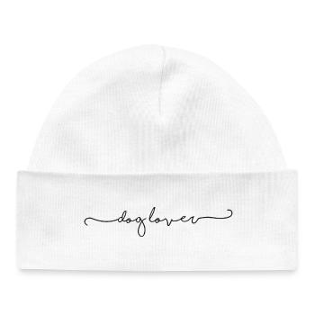 Amoureux des chiens - Bonnet bébé bio - blanc - Devant