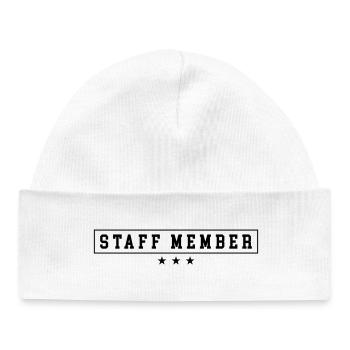 Membre du personnel - Bonnet bébé bio - blanc - Devant