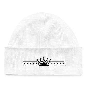 Élément de la couronne - Bonnet bébé bio - blanc - Devant