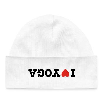 j'aime le yoga - Bonnet bébé bio - blanc - Devant