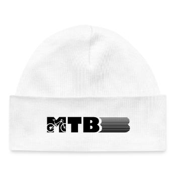 VTT design - Bonnet bébé bio - blanc - Devant