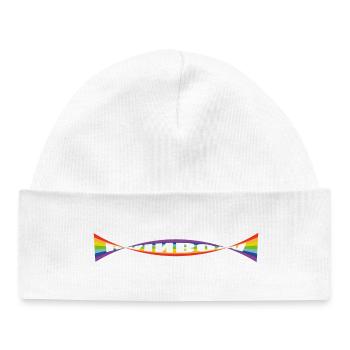 Rainbow flag Variation - Baby Organic Beanie - white - Front