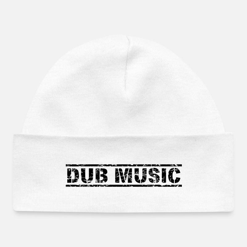 Musique dub - Bonnet bébé bio - blanc