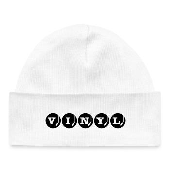 VINYL Vinyl Records Design DJ - Baby Organic Beanie - white - Front