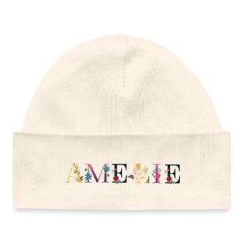 Amélie - Bonnet bébé bio - blanc - Devant