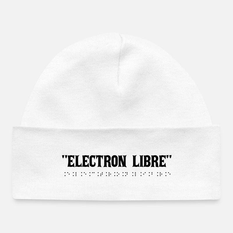 Typographie électro rétro - Bonnet bébé bio - blanc