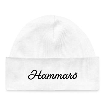 Hammarö noir - Bonnet bébé bio - blanc - Devant