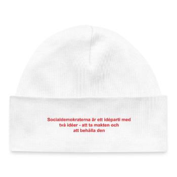 Conception moderne d'ondes sonores abstraites - Bonnet bébé bio - blanc - Devant