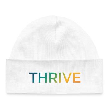 Thrive Gradient Lettering - Baby Organic Beanie - white - Front