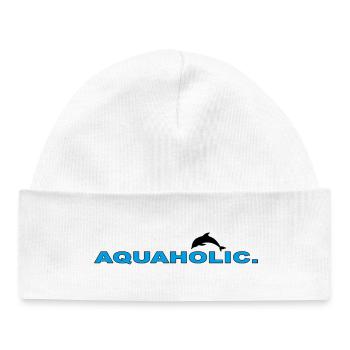 AQUAHOLIC - Baby Organic Beanie - white - Front