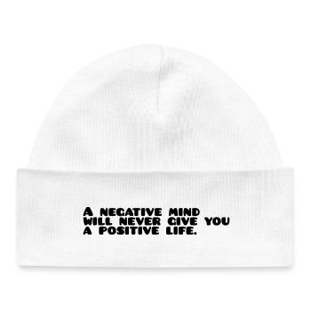 Dicton motivationnel anglais - Bonnet bébé bio - blanc - Devant