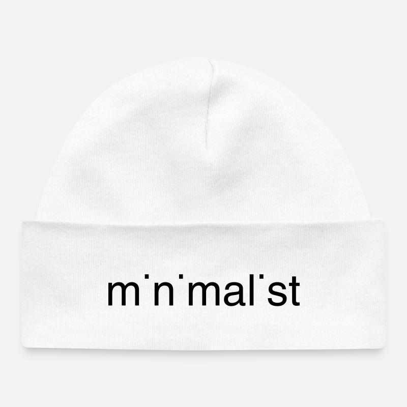 minimaliste - Bonnet bébé bio - blanc