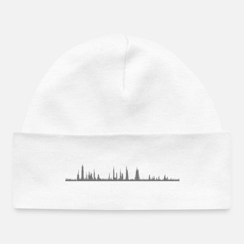 Audio Waveform - Baby Organic Mütze - Weiß