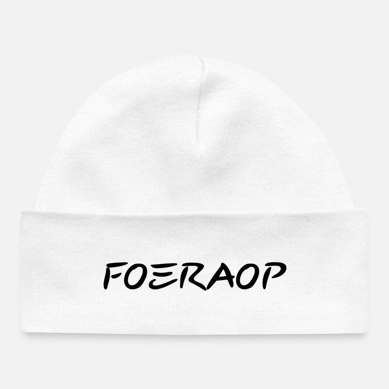 Foeraop - Antwerpener Dialekt - Baby Organic Mütze - Weiß