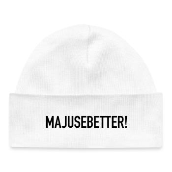 Majusebetter Maju Trier Spruch Mosel Dialekt - Baby Organic Mütze - Weiß - Vorne