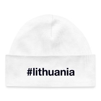 LITHUANIA Hashtag - Baby Organic Beanie - white - Front