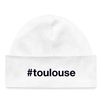 TOULOUSE Hashtag - Bonnet bébé bio - blanc - Devant