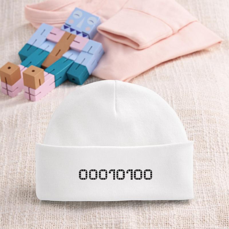 Binary notation - 20 Baby Organic Beanie